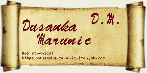 Dušanka Marunić vizit kartica